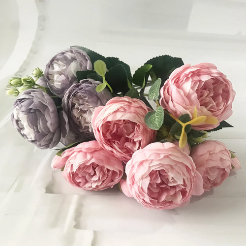 bouquet de pivoines artificielles pour décoration de mariage intérieur - vue 4 sur 17