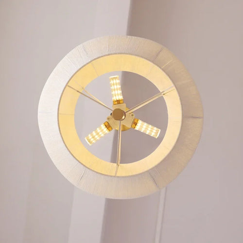 suspension décorative en tissu style japonais éclairage led élégant - vue 6 sur 9