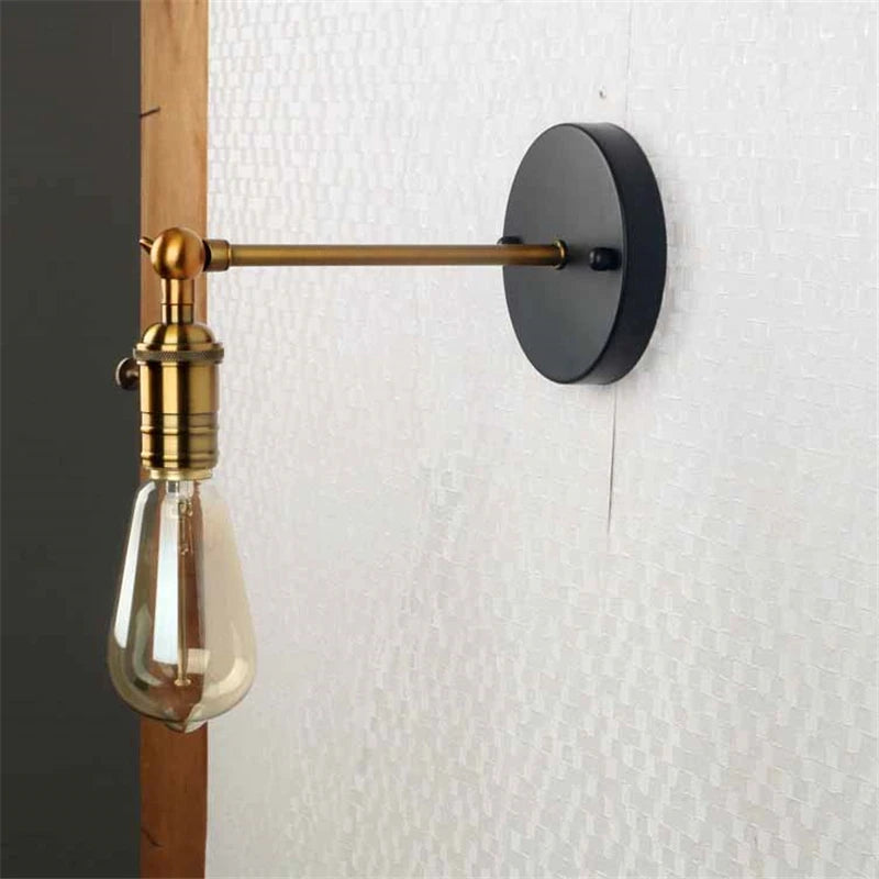 applique murale vintage en fer à led pour intérieur rétro - vue 4 sur 9