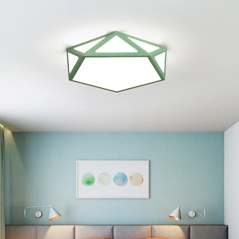 plafonnier led ultra-mince moderne géométrique simple et créatif - vue 2 sur 18