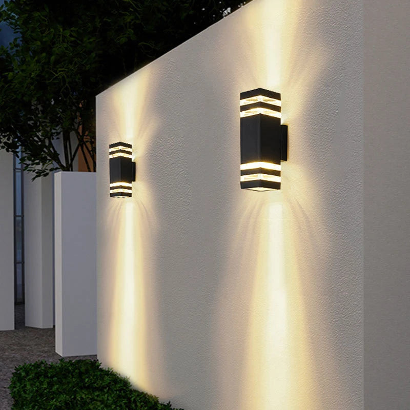 applique murale led extérieure design rond ou carré - vue 3 sur 10