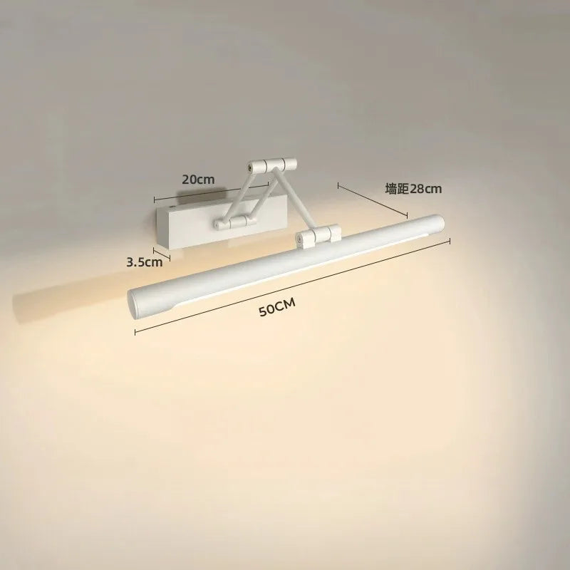 applique murale led pliable trois axes miroir étanche vanité - vue 6 sur 7