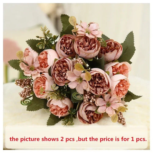décoration de mariage fleurs artificielles en soie et plantes vertes - vue 11 sur 12