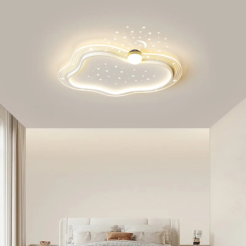 Luxury Minimalist Living Room LED Ceiling Light Starry Sky Projection Metal Cloud Ceiling Lamp For Bedroom Dining Table Home - vue 2 sur 12
