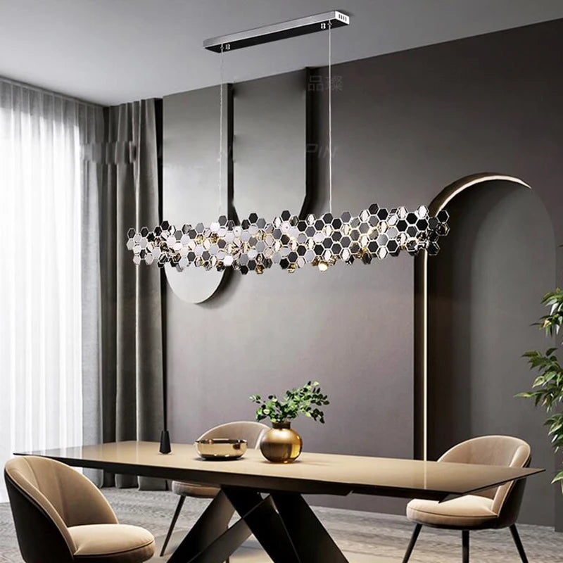 lustre minimaliste haut de gamme pour salle à manger moderne - vue 3 sur 6