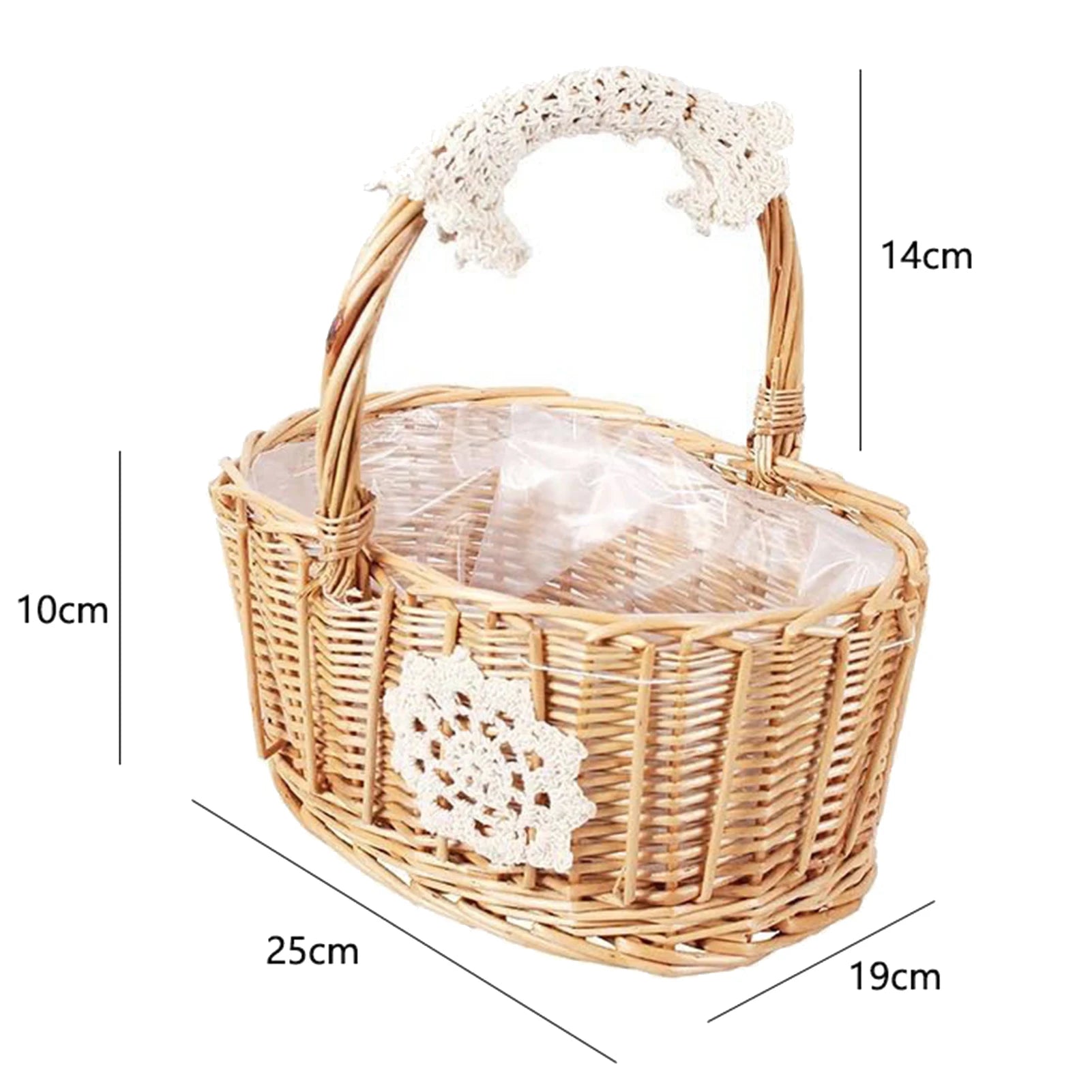 panier à fleurs mariage avec nœud papillon grande capacité polyvalent - vue 14 sur 16