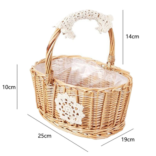 panier à fleurs mariage avec nœud papillon grande capacité polyvalent - vue 15 sur 16