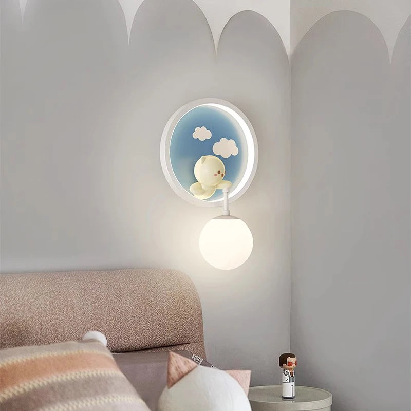 applique murale lapin mignon pour chambre enfant moderne - vue 3 sur 8