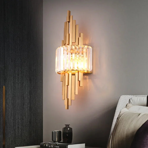 applique murale led en cristal moderne et raffinée - vue 3 sur 9