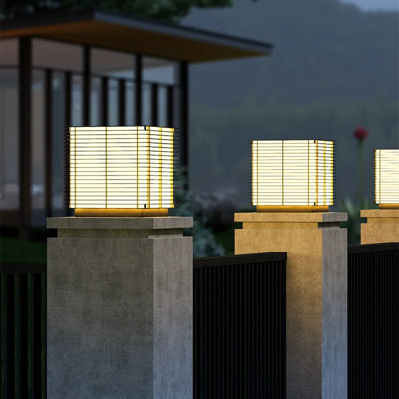 lampe de pelouse solaire moderne pour éclairage extérieur - vue 3 sur 12