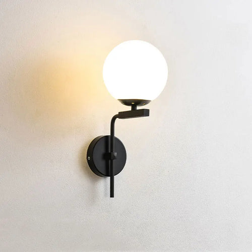 applique murale led moderne en forme de boule de verre pour décoration intérieure - vue 6 sur 10