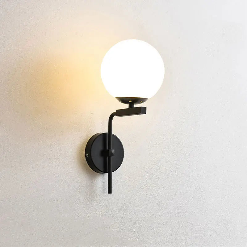 applique murale led moderne en forme de boule de verre pour décoration intérieure - vue 5 sur 10