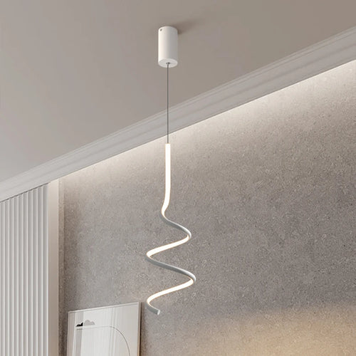 suspension moderne simple avec éclairage créatif led - vue 4 sur 11