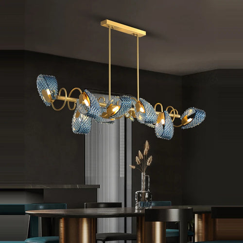 lustre led cristal suspension éclairage luminaire lampara - vue 3 sur 21