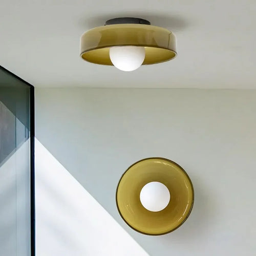 Plafonnier LED Vintage en verre à tête unique - vue 2 sur 10