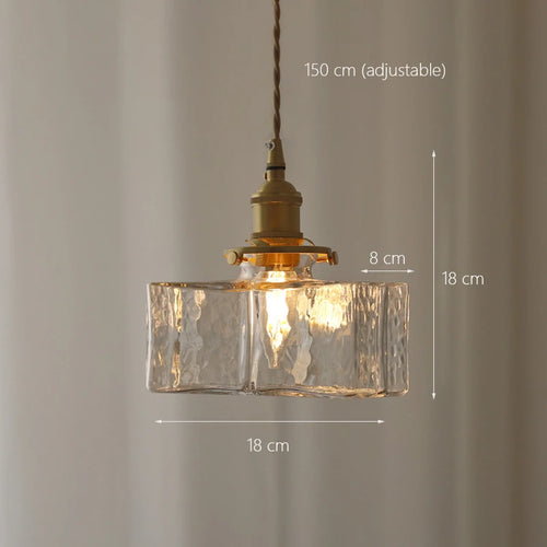 lustre japonais en verre minimaliste moderne avec éclairage led - vue 10 sur 9