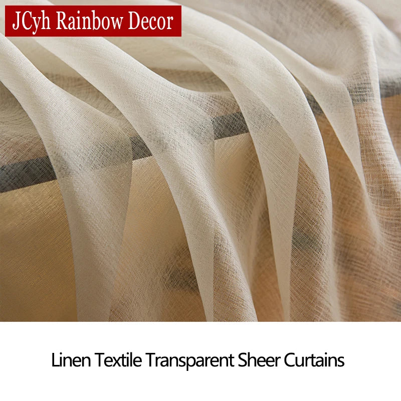 Voilage moderne transparent pour salon chambre fenêtre léger - vue 5 sur 7