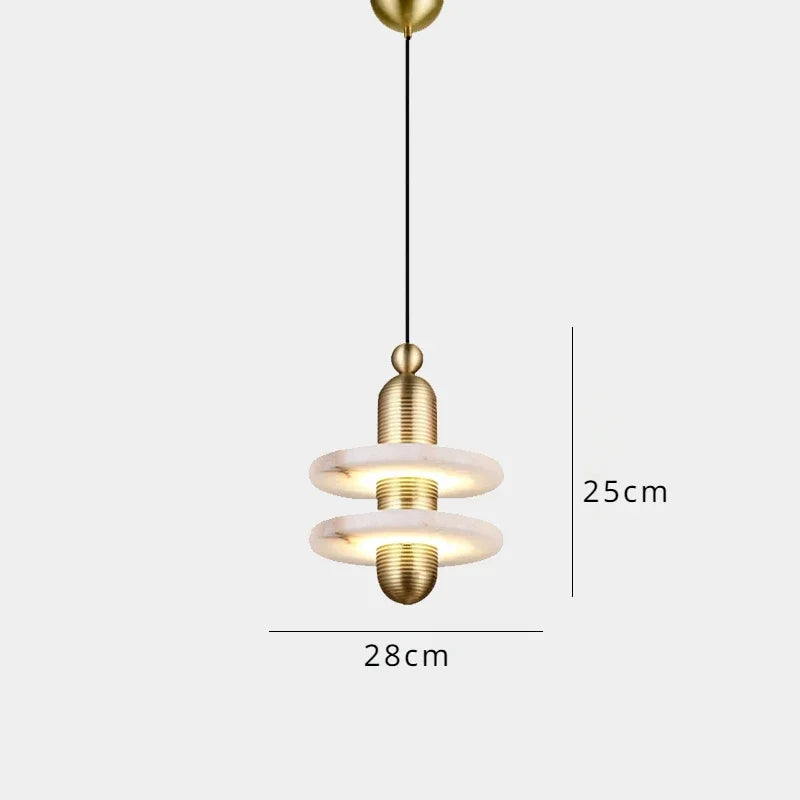 suspension en marbre à led design pour intérieur élégant - vue 12 sur 14