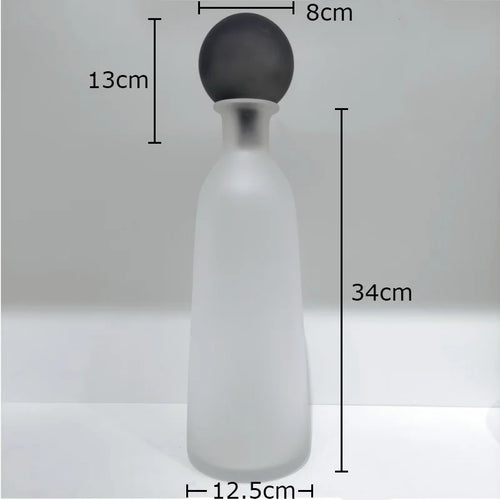 vase en verre dépoli pour fleurs artificielles décoration moderne - vue 17 sur 21