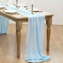 Chemin de table coton gaze style vintage mariage