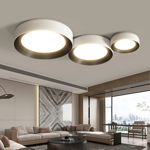 lustre nordique qiyimei éclairage intérieur lumières circulaires - vue 2 sur 11