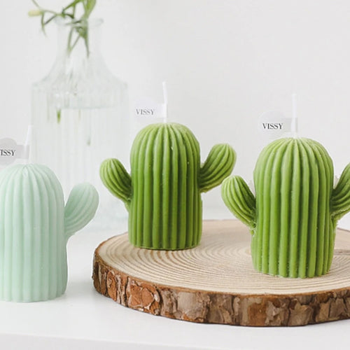 petites bougies parfumées en cire de cactus pour décoration intérieure - vue 3 sur 9