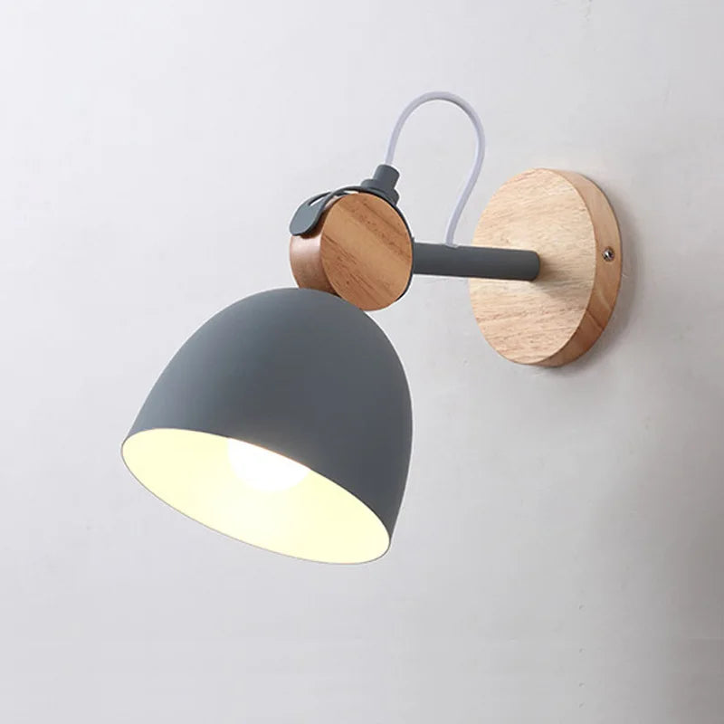 lampe de chevet style japonais éclairage mural intérieur nordique - vue 6 sur 11