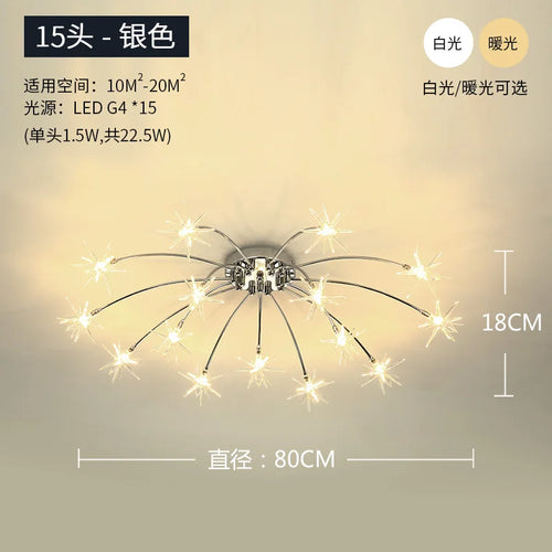 plafonnier étoile led pour éclairage intérieur moderne - vue 15 sur 18