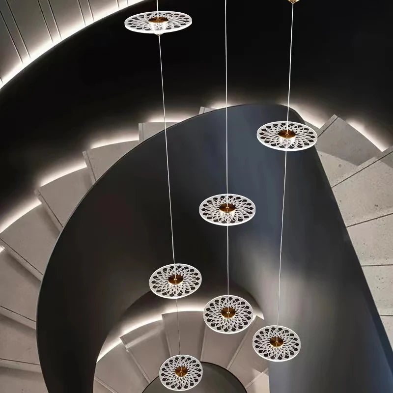 lustre moderne pour escalier design nordique simple et élégant - vue 1 sur 21