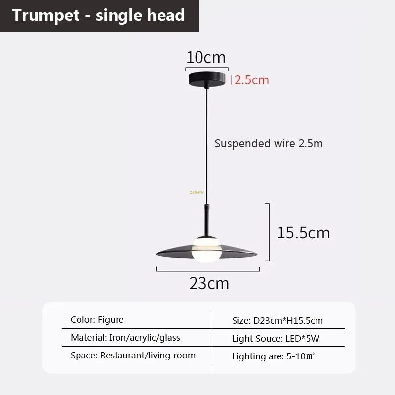 suspension en verre à plusieurs têtes pour intérieur moderne - vue 9 sur 23
