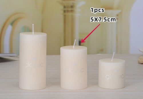 bougies piliers parfumées décoratives sans fumée en plusieurs tailles et couleurs - vue 19 sur 29