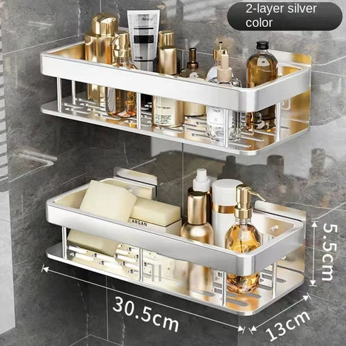 étagères murales de luxe antirouille pour accessoires de bain - vue 17 sur 17