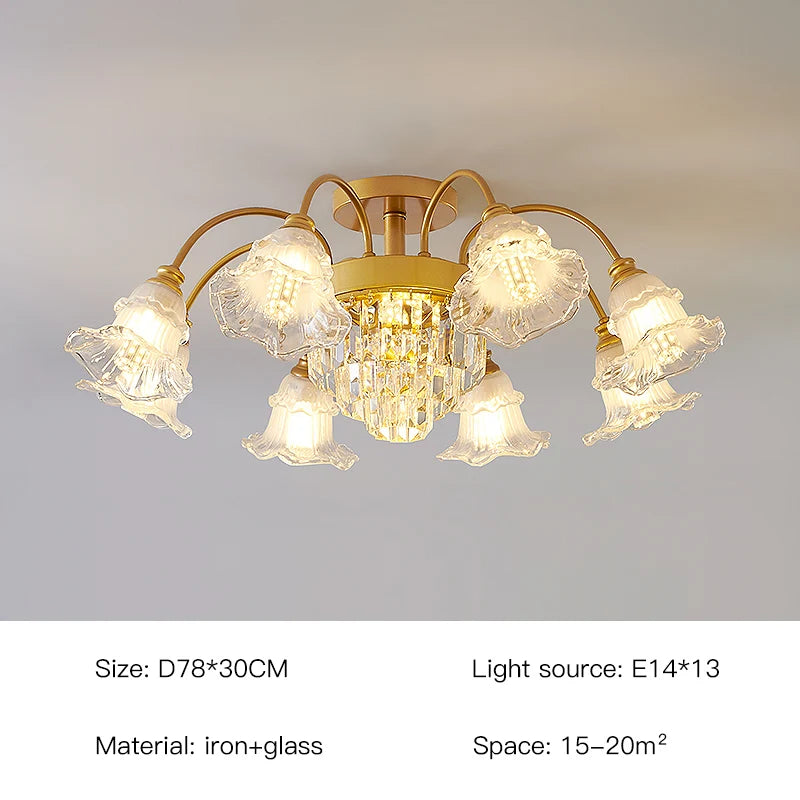 lustre rétro en cristal pour décoration intérieure élégante - vue 12 sur 18