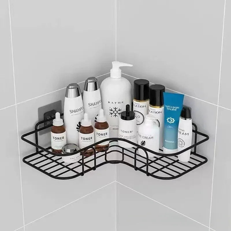 étagère murale de rangement pour cosmétiques et shampoing - vue 7 sur 10
