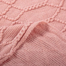 plaid tricot doux pompons pour canapé et lit
