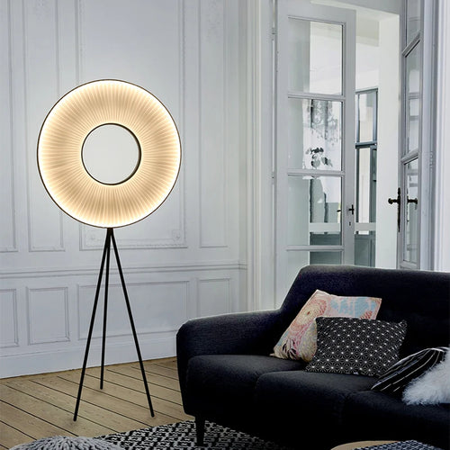 Lampadaire sur pied nordique créative en tissu plissé - vue 5 sur 7