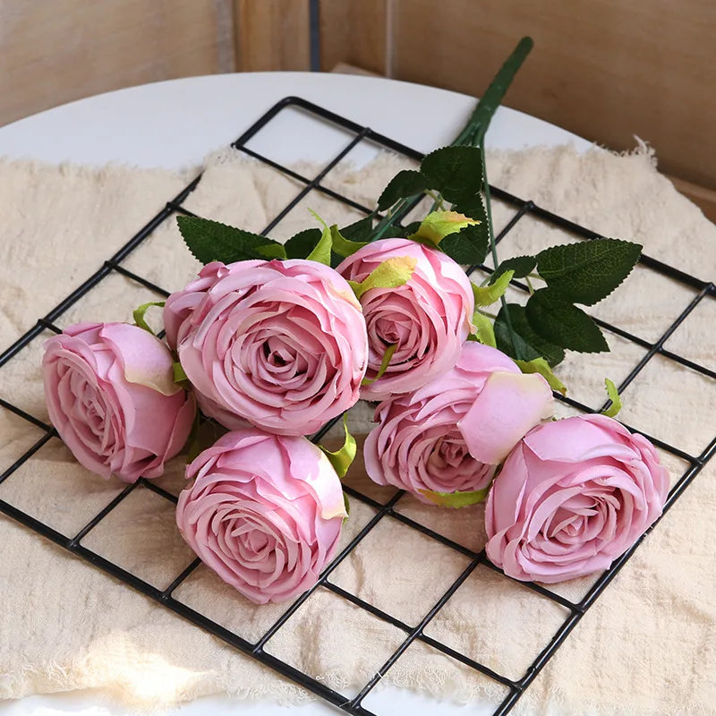 bouquets de roses artificielles pour décoration de mariage et artisanat - vue 6 sur 17
