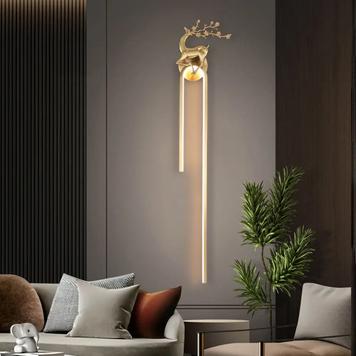 applique murale en cuivre style chinois pour éclairage intérieur - vue 4 sur 15