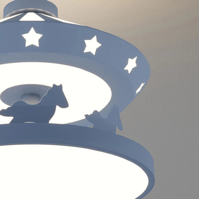 lustre moderne minimaliste pour chambre d'enfant lumineux et chaleureux - vue 6 sur 8
