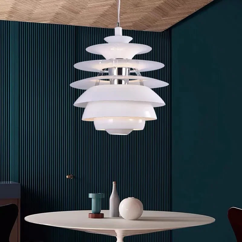 lustre postmoderne design nordique à plusieurs niveaux décoratif - vue 3 sur 8