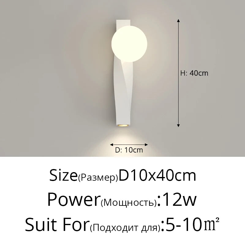 lampe de chevet murale en u anti-lumière bleue minimaliste - vue 20 sur 20