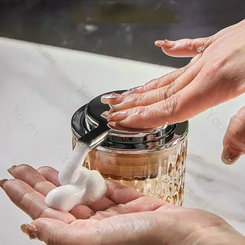 bouteille de savon en verre pour salle de bain élégante et pratique - vue 6 sur 24