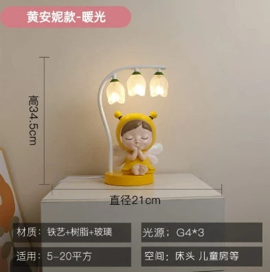 lampe de bureau pour enfants dessin animé lapin princesse mignon - vue 9 sur 9