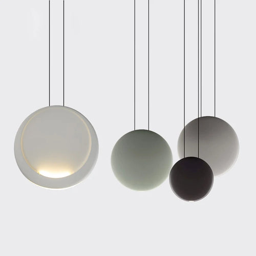 Barre nordique suspension LED lumière moderne canapé goutte lumière ronde résine Lustre lampe suspendue salle à manger suspension LED luminaires - vue 3 sur 19