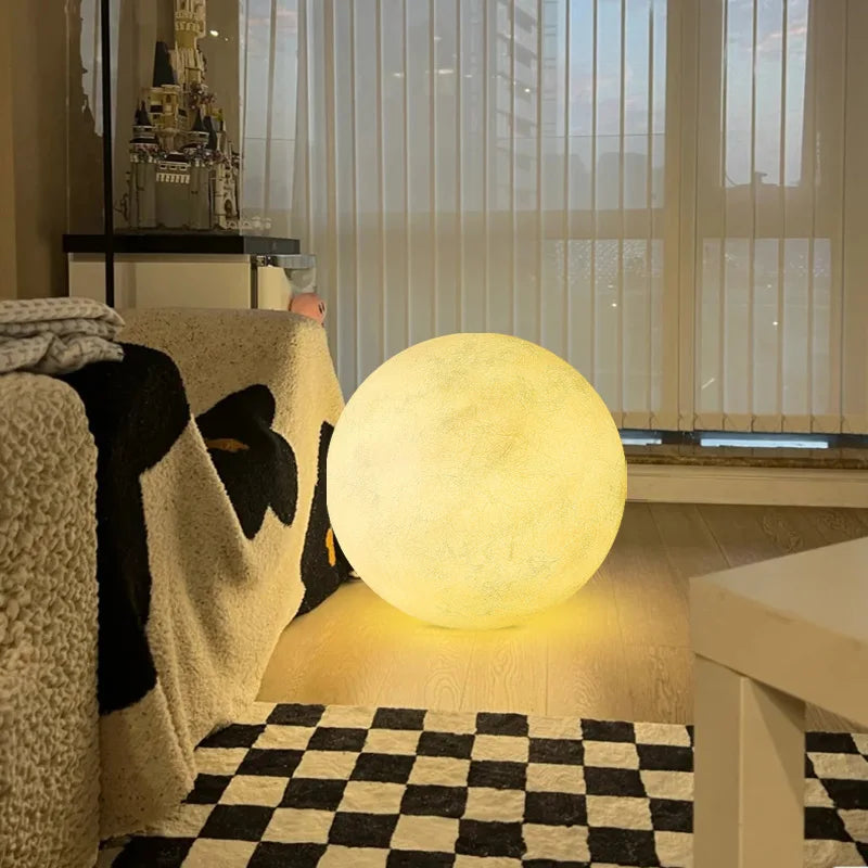 lampe de sol en forme de lune pour décoration intérieure esthétique - vue 3 sur 10