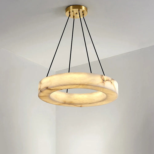 lustre en marbre naturel espagnol pour hôtel luxueux - vue 5 sur 8