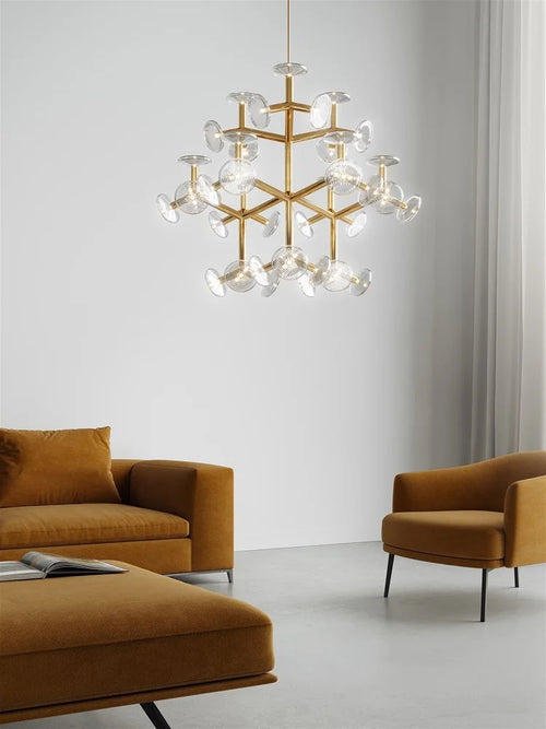 lustre créatif postmoderne en verre pour décoration intérieure - vue 2 sur 14