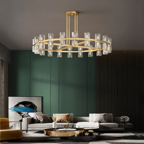 suspension classique en cristal noir et or design élégant - vue 3 sur 13