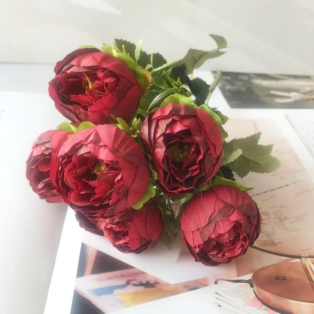 petit bouquet de fleurs artificielles pour décorations printanières et festives - vue 13 sur 34