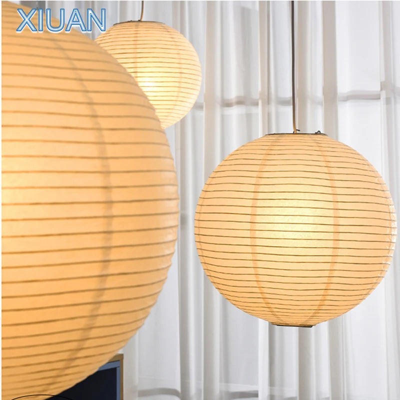 lustre vintage en papier led pour éclairage intérieur - vue 3 sur 11